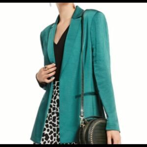 🌺host PICK🌺INC International Concepts Emerald Run Satin Blazer NWT